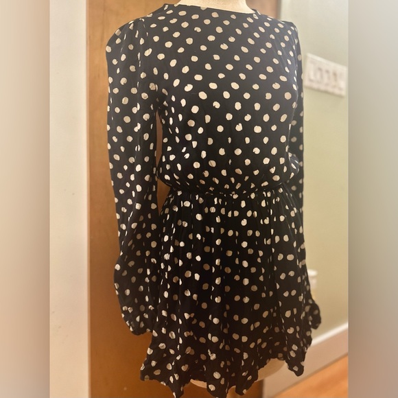 XIX PALMS Polka Dot Positano Terrace Pleated Mini Dress ~ Sz XS ~ Like New - Picture 3 of 10